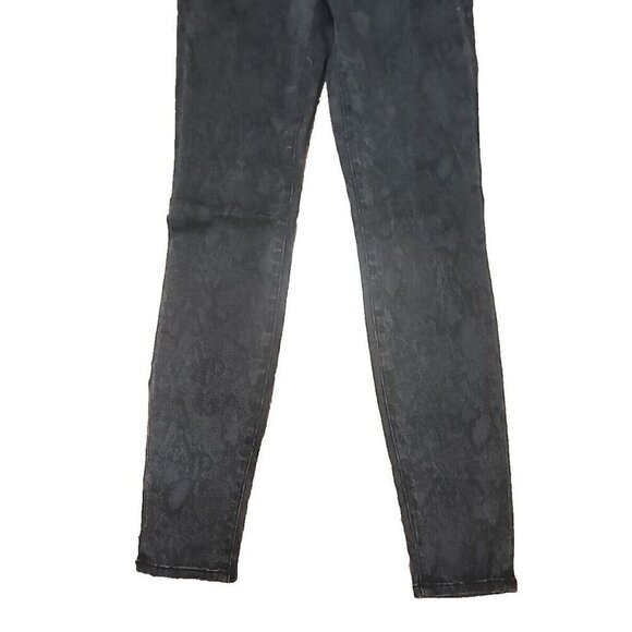 Frame Denim Jeans Le Skinny De Jeanne Tonal Python Black Women's 25 - Picture 3 of 12